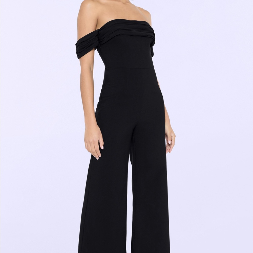 Likely Black Off-Shoulder Jumpsuit